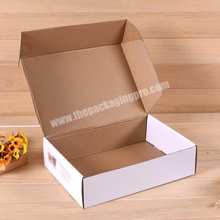 Factory direct sale packaging box custom log white packaging boxes apparel box packaging