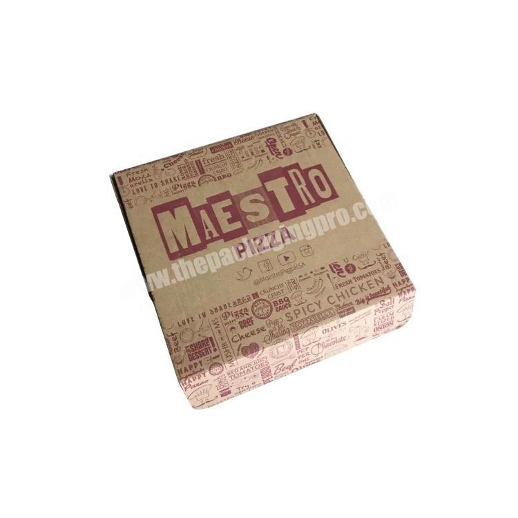 Factory eco-friendly colorful food paper   boxes with custom logo printing for pizza