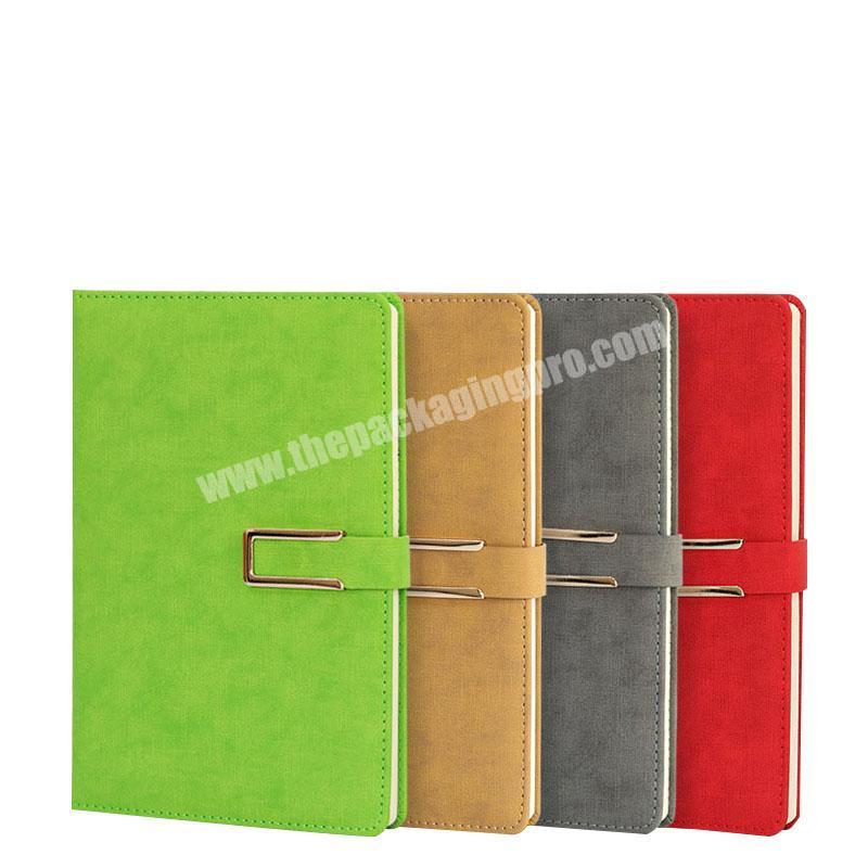 Factory wholesale New design personalized hardcover locking premium PU leather cover custom logo notebook printing
