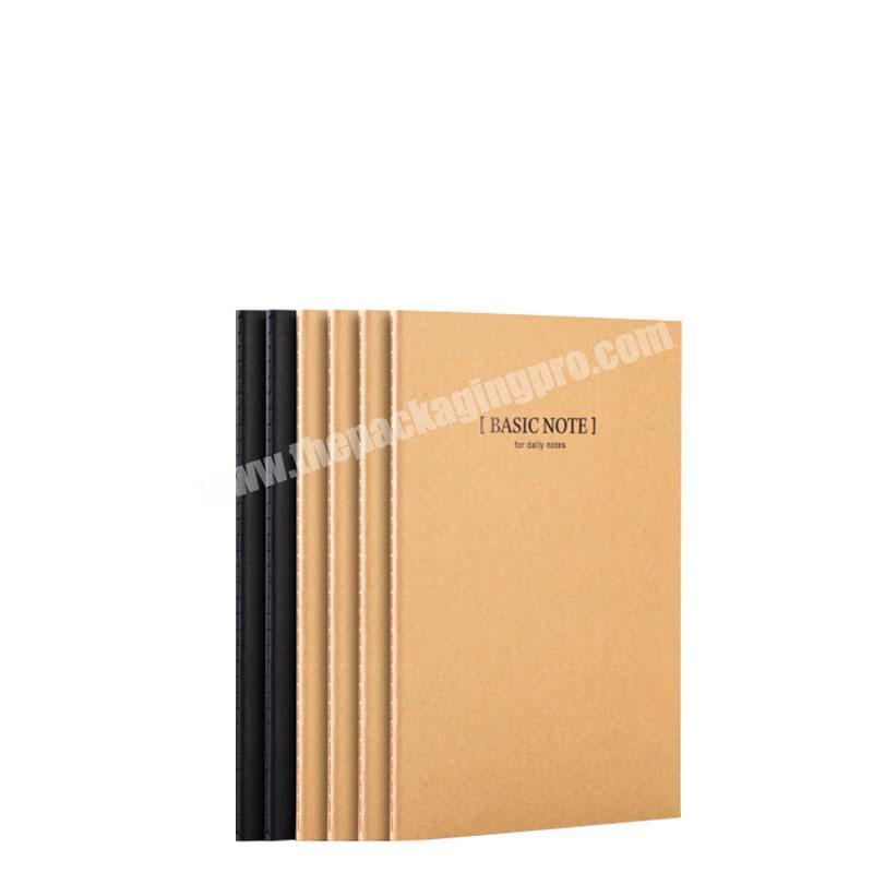 Factory wholesale New design personalized paperback premium craft paper cover custom logo sewing binding notebook printing