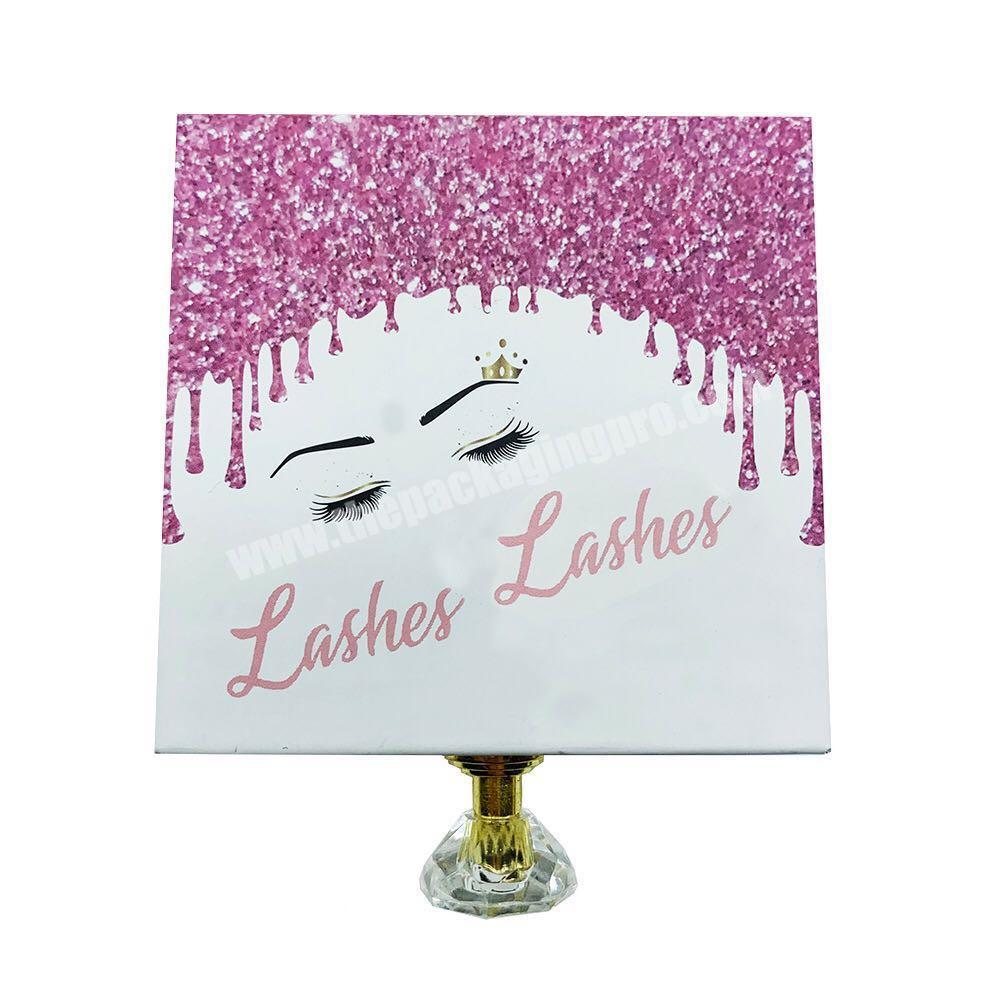 False eyelashes glitter gift drawer box with logo print