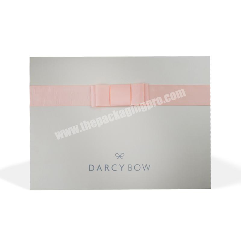 Fancy Luxury Customized Unique Design Gift Magnetic Packaging Cardboard Box With Bow
