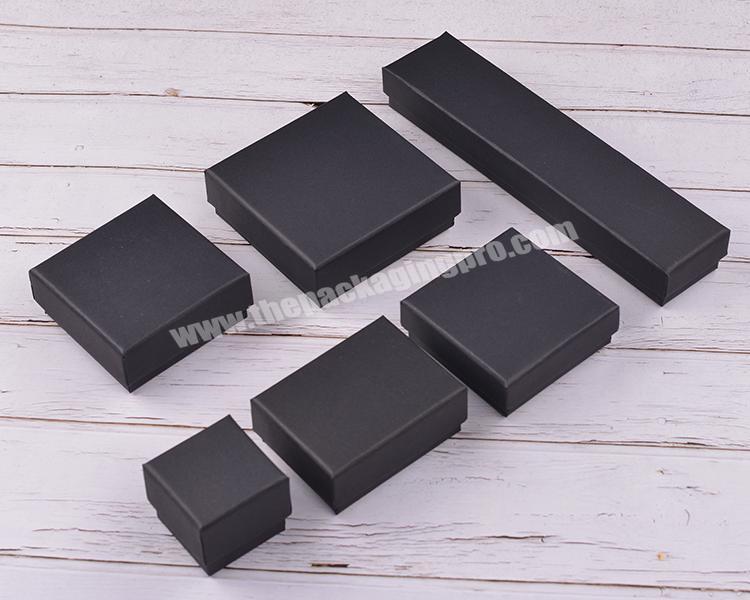 Fashion Black Lid Box Packaging Custom Logo Heaven and Earth Cover Jewelry Gift Boxes