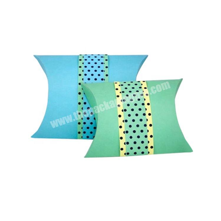 Fashionable personalized  customizable color paper pillow box for gift