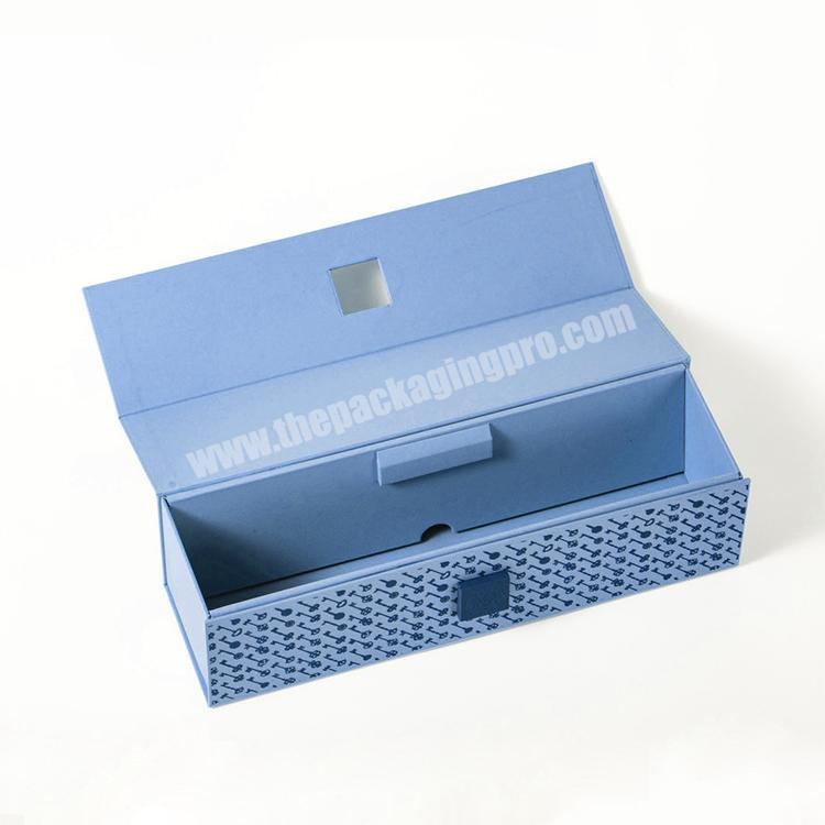 Flap Lid Packaging Cardboard Rectangle Gift Boxes Book Shaped Rigid Box With Magnetic Closing Lid