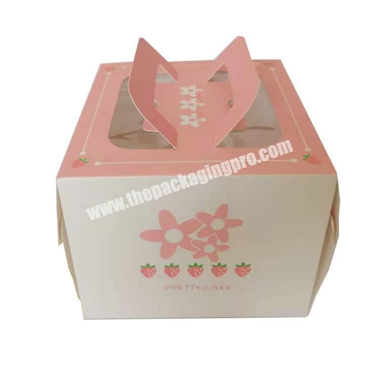 Cardboard Takeaway Paper Packaging cake food Grade Boxes Disposable
