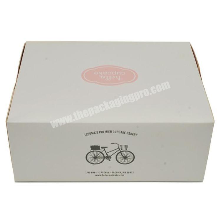 Foldable custom food grade paper cup cake packaging box cupcake boxes