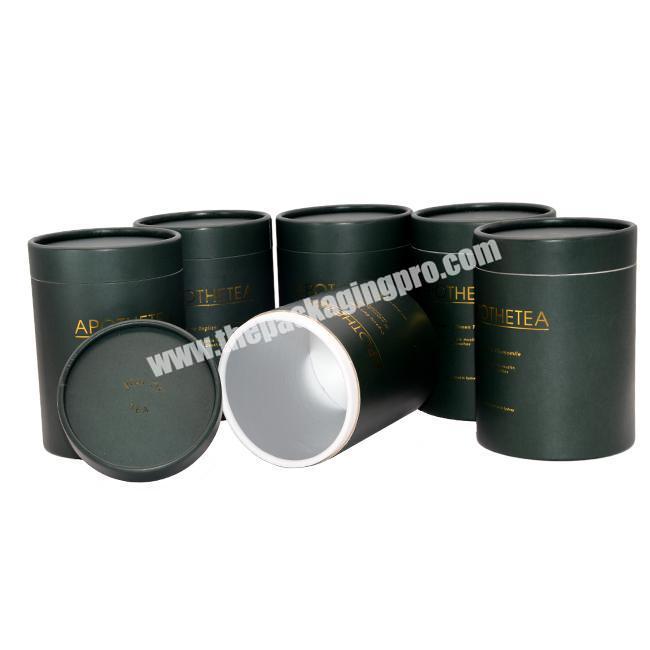 Personalized round cardboard tube packages for tea bags food grade paper tube packaging for coffee packing container