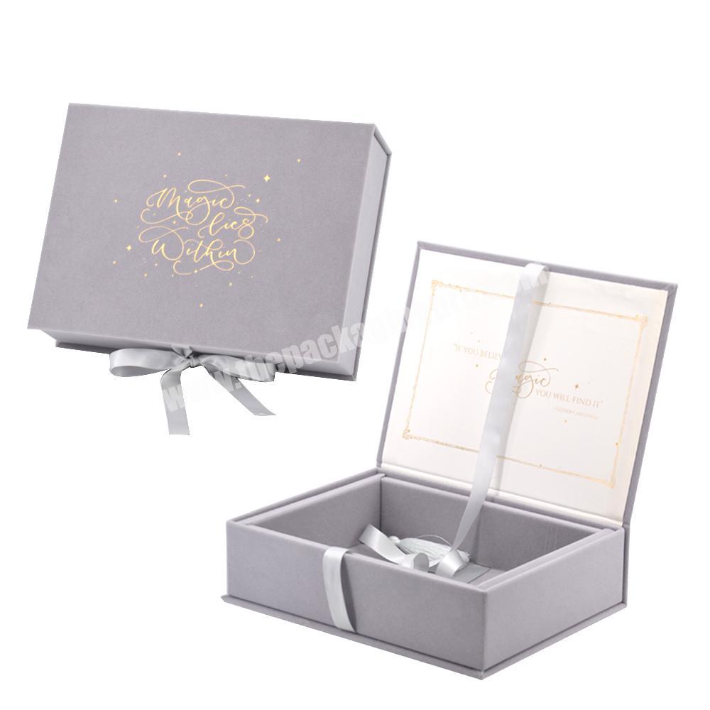 For Gift design custom luxury ribbon cosmetic luxury wedding gift box packaging wedding invitation box wedding invitation box