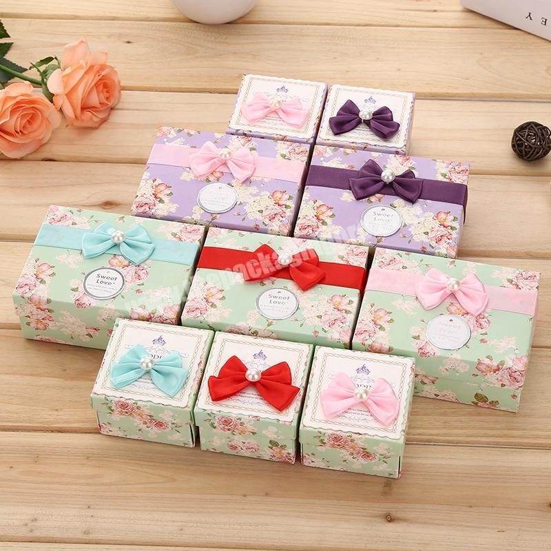 Free Design Custom Handmade Small Luxury Wedding Jewelry Packaging Paper Engagement Ring Necklace Gift Box