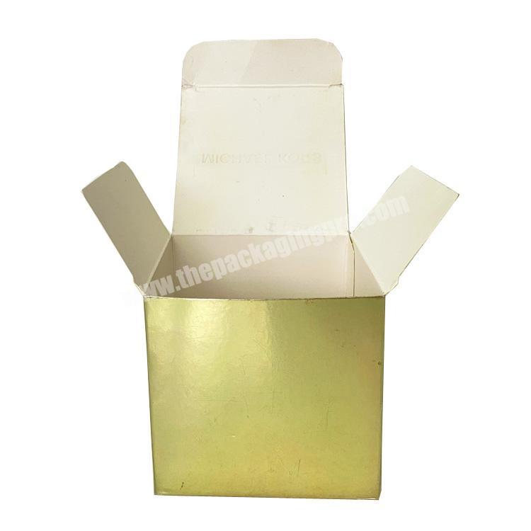 Free Sample Custom Logo Gift Box Hot Stamping Gold Foil Cosmetics Paper Box for Makeup Packaging Box