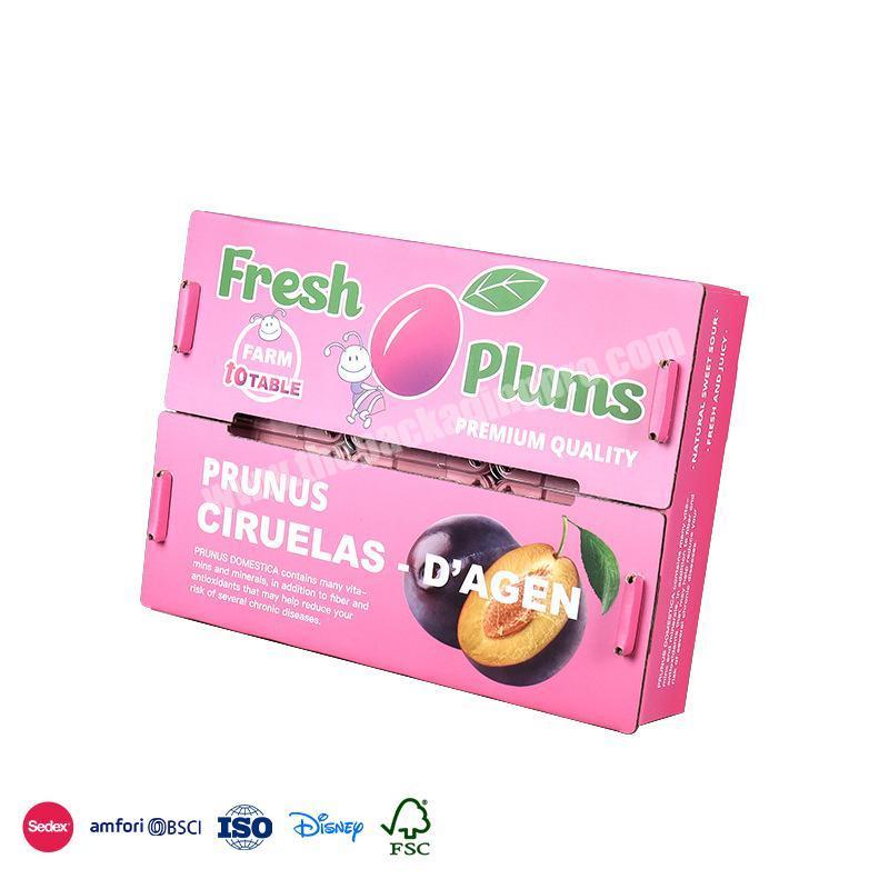 Free Sample Factory Pink Cozy Design Double Side Flap with Snaps pallet boxes for fruits and vegetables factory