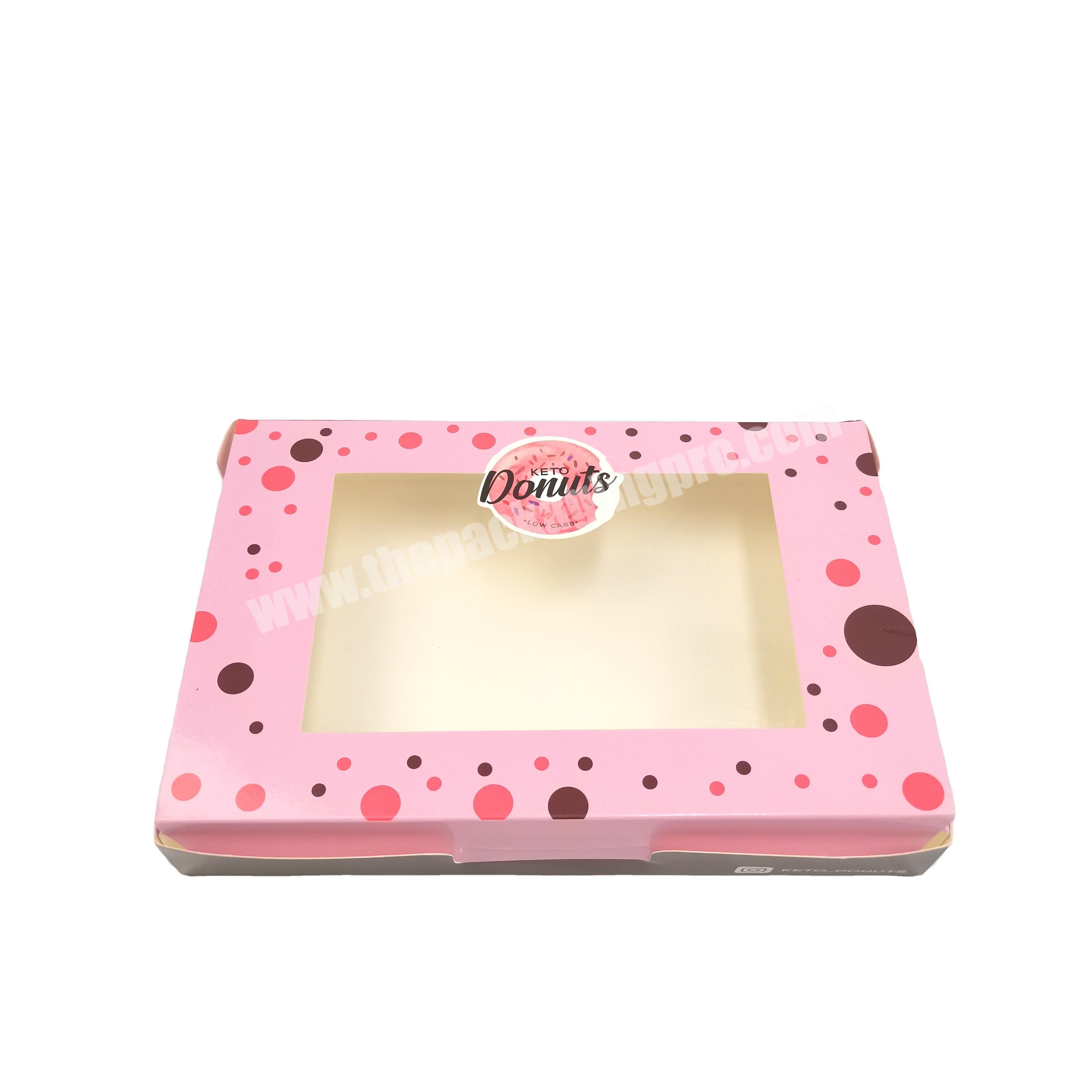 Free sample folding cookie box package paper box custom for chocolatedonutssweet bakerycakepastry  packaging boxes