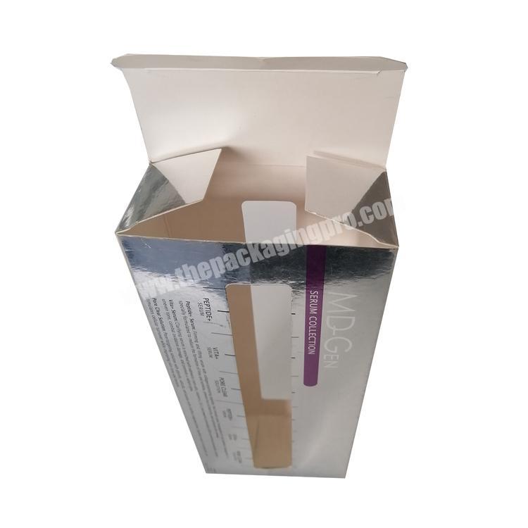 Full Color Custom Printing Silver Cardboard Paper Makeup Packaging Cosmetic Gift Box