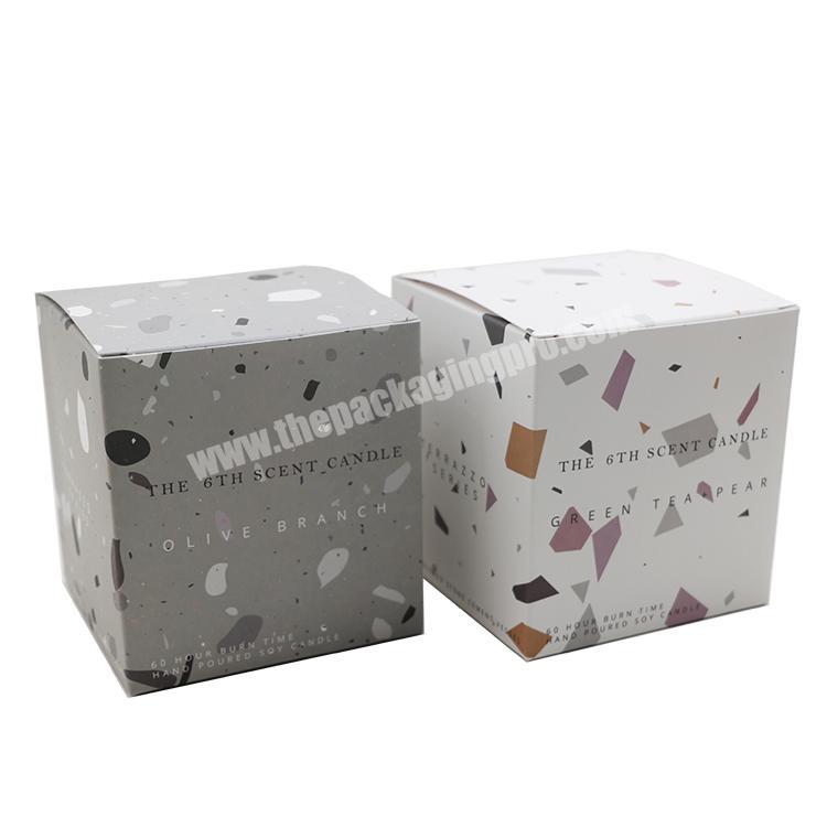 Gift Packaging Candle Jars With Box Custom Logo Black Paper Luxury Kraft Window Boxes For Candles