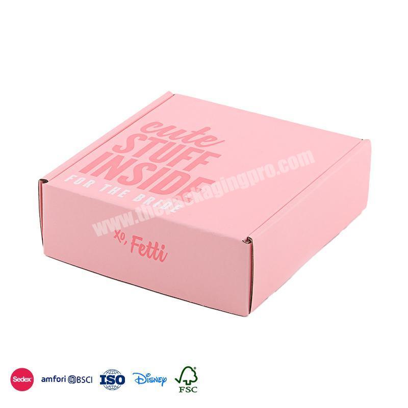 Good Price Good Quality Pink girly collection design with personalized lettering logo candy gift box