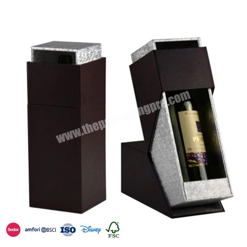 Good Quality Cheap Black single bottle base foldable good price fridge storage box wine storage box plastic