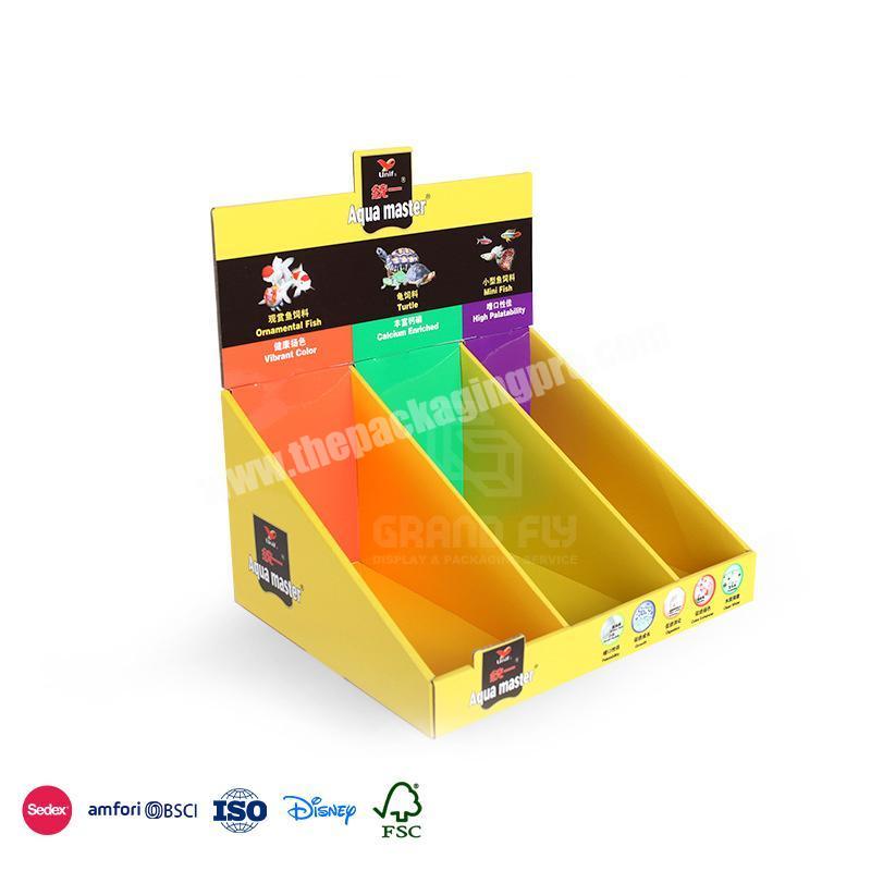 Good Quality Cheap Waterproof and healthy material by color classification interval supermarket display box