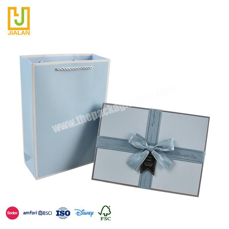 Good Quality Factory Directly Romantic color with bow with matching tote bag valentine day surprise box