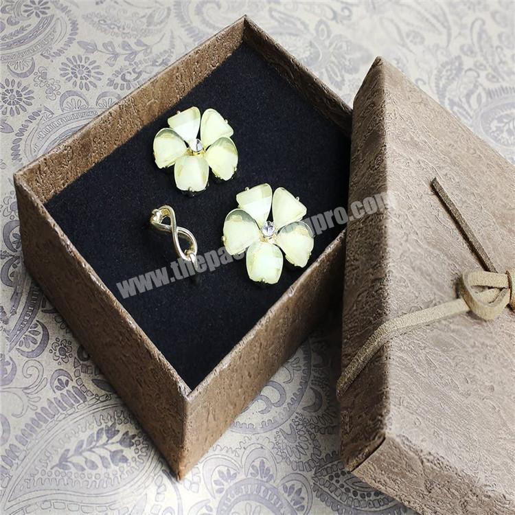 Guangdong factory wholesale price small cardboard special paper brown color gift boxes for jewelry