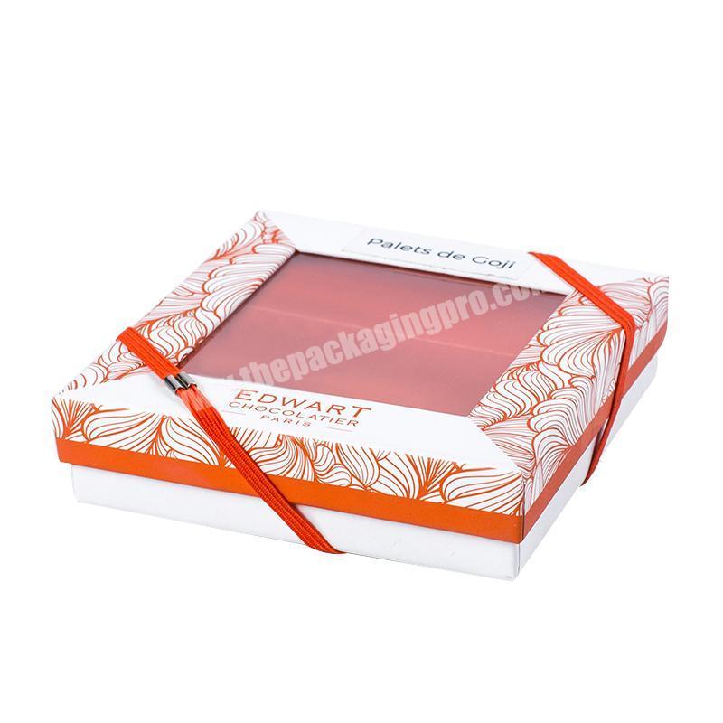 Handmade Hard Paper Mini Chocolate Packaging Gift Box With Clear Window