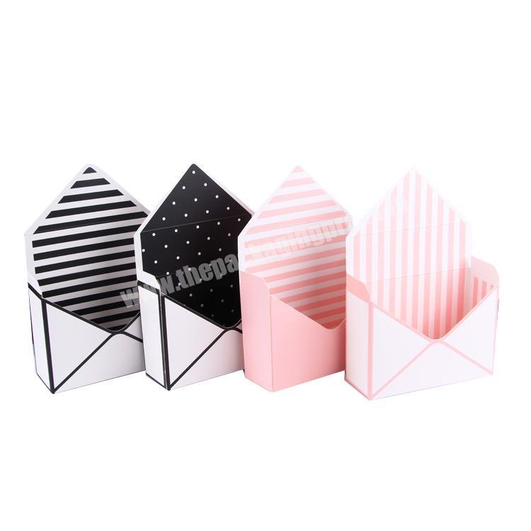 Handmade elegant valentine day creative style paper luxury boxes flowers colorful cardboard envelope flower boxes