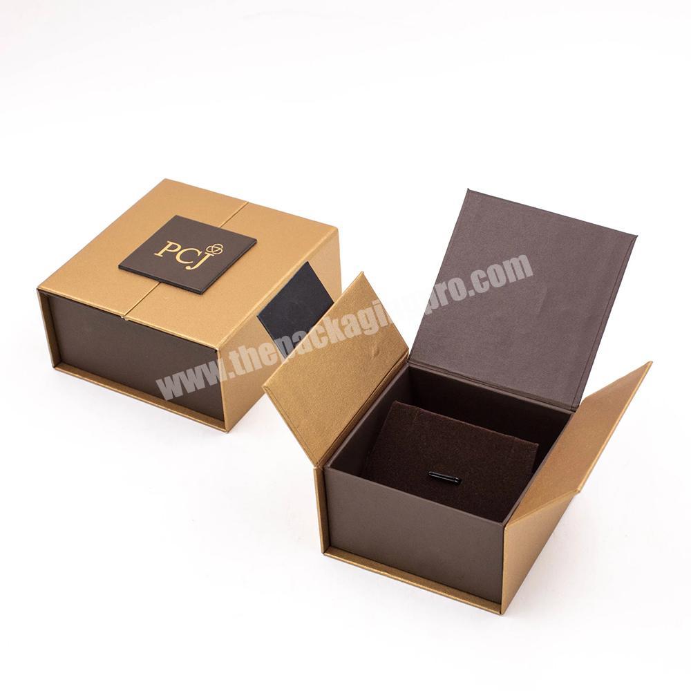 High End Christmas Bracelet Jewelry Marble Cute Ribbon Magnetic Paper Jewelry Packaging Box With Destbag