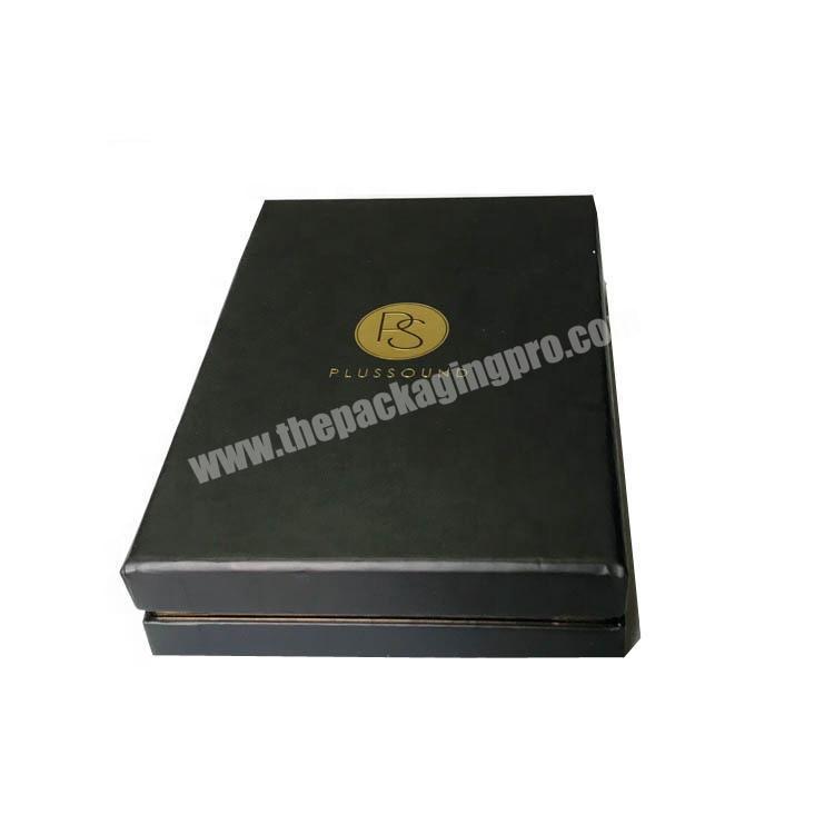 High End Matte Black Lid And Base Top And Bottom Gift Packaging Box
