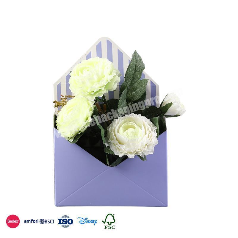 High Quality And Low Price Colored envelope design can be wall mounted wholesale flower bouquet boxes
