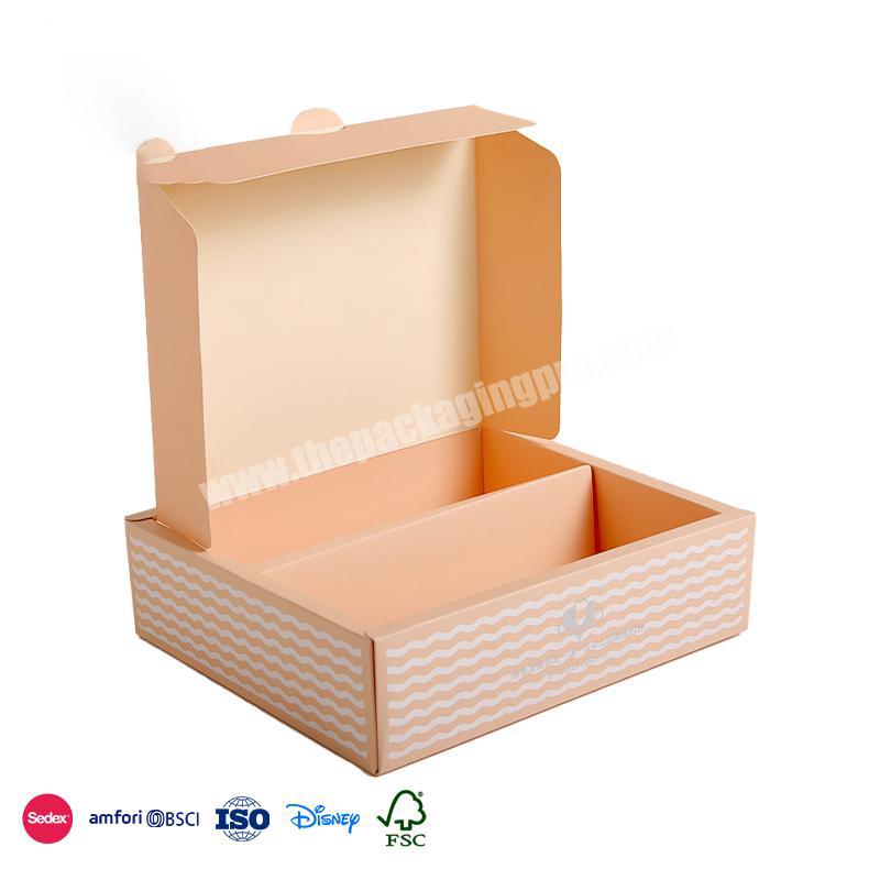 High Quality And Low Price Pink double edging design with elegant icon special color corrugated box for cake