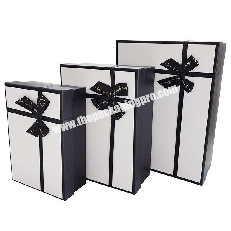 Wholesale Custom Recyclable Luxury Cardboard Sets Gift Box With Ribbon