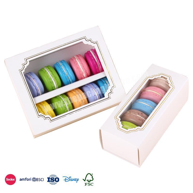 High Quality Cheap Spot White Simple Translucent Design Drawer Type Different Sizes macaron gift box