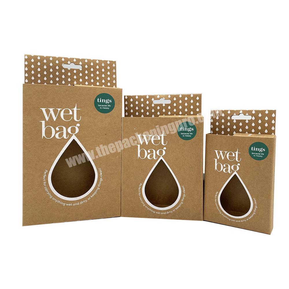 High Quality Custom Logo Brown Kraft Paper Soap Wrap Small Paper Box With PET Window