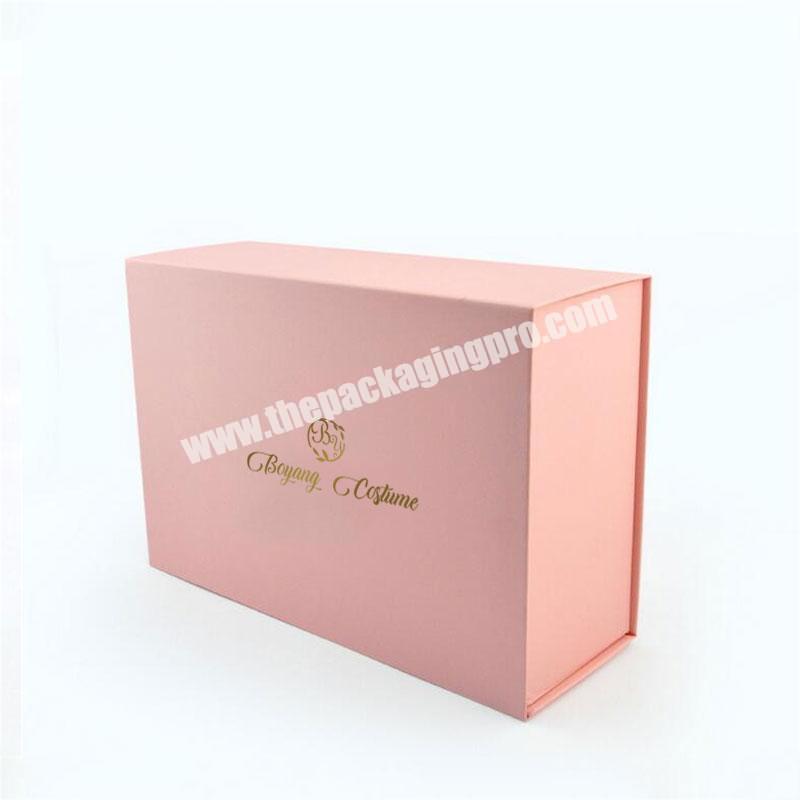 Wholesale Recyclable Custom Logo Printing Folding Pink Paper Magnet Collapsible Cardboard Box Gifts Packaging