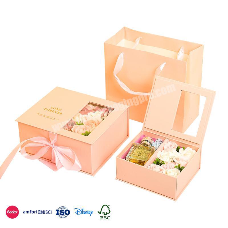 High Quality Custom Wholesale Small with transparent window design waterproof material custom sweet box