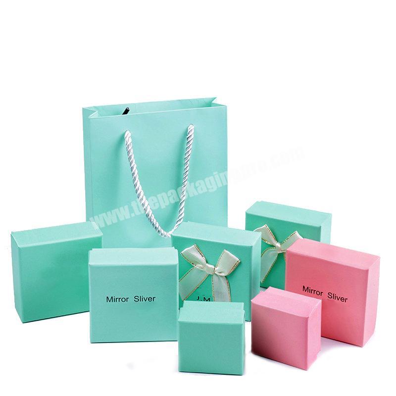 High Quality Fashion Ribbon Jewelry Gift Box Ring Necklace Bracelet Jewelry Packaging Box Factory Wholesale