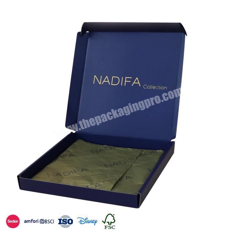 High Quality Good Selling Dark blue thin design with bronzing lettering logo machine for making custom boxes