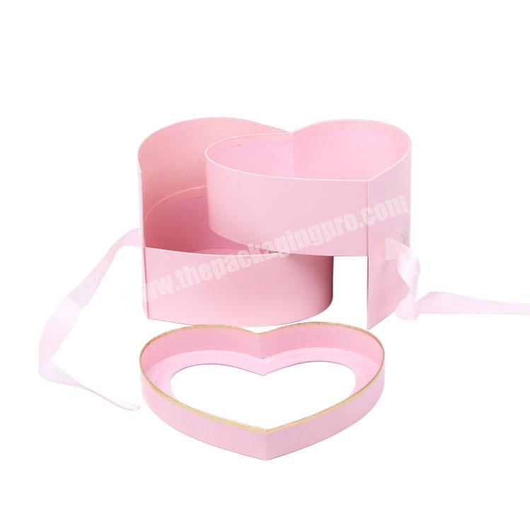 High Quality Paper gift box heart-shaped flower boxes gift for valentine