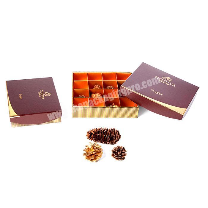 High Quality premium Custom Luxury Cardboard Empty Paper gift truffle Chocolate packaging Box