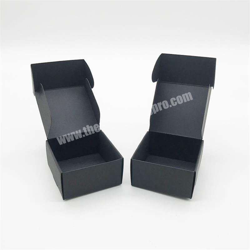 High-end custom print black cardboard gift box packaging small jewelry box