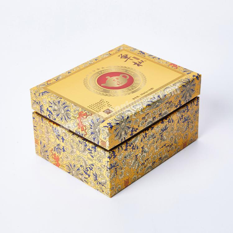 High-end customized colorful elegant lift-off lid shoulder neck rigid paper tea box with lid