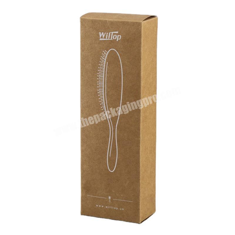 High quality Eco Friendly Kraft Paper Hair Brush Comb Packaging Box