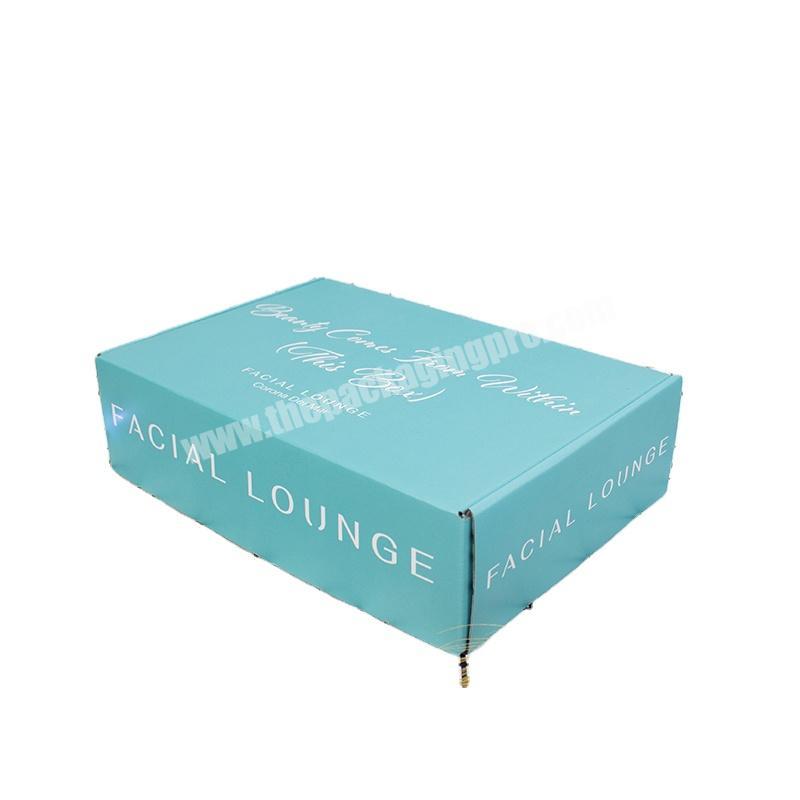 High quality custom box manufacturer baby blue custom packaging box mailers printing wig boxes custom logo packaging