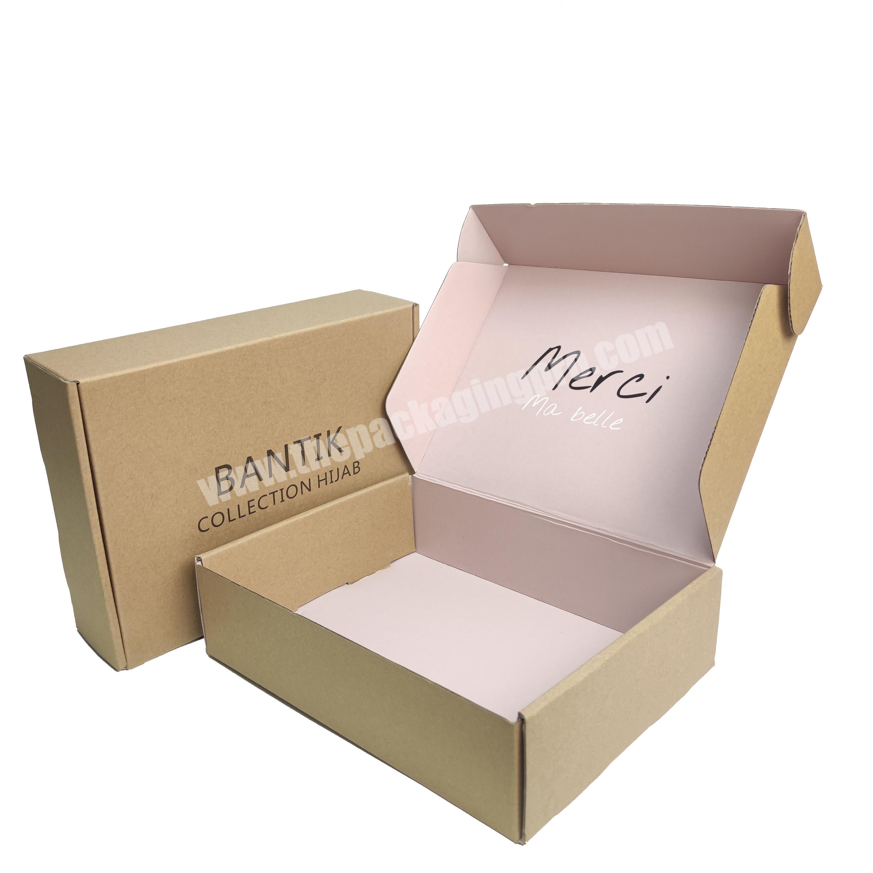 High quality custom corrugated shipping box for hijab packaging