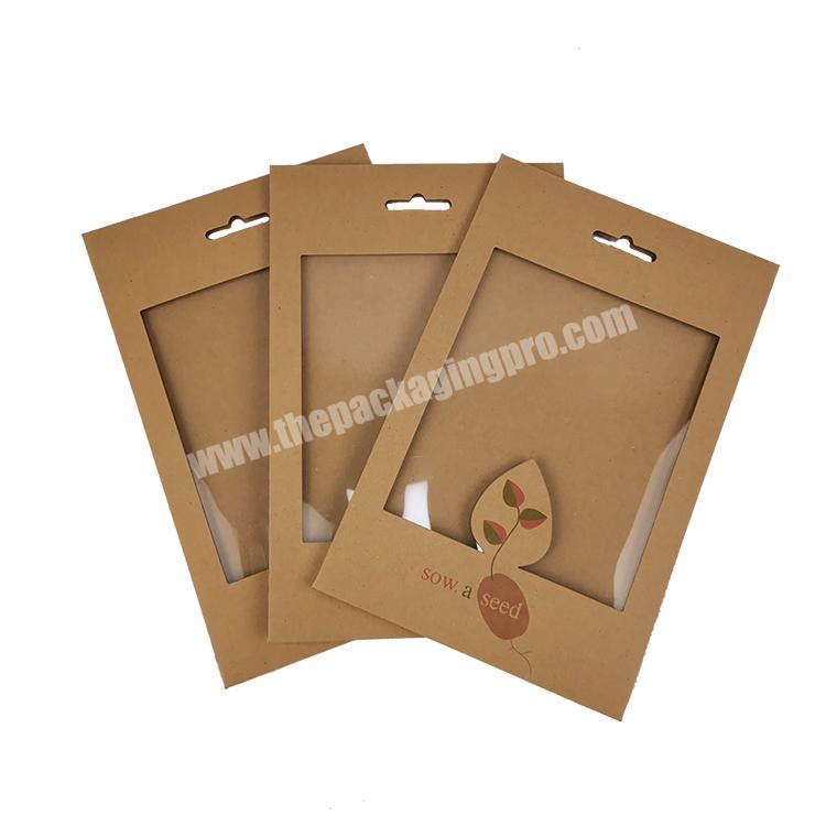High quality customized screen protector kraft paper packaging box with clear window