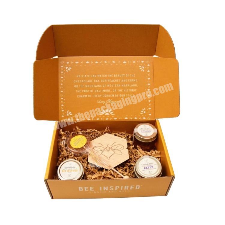 High quality foldable box manufacturer honey box packaging corrugated boxes custom with logo