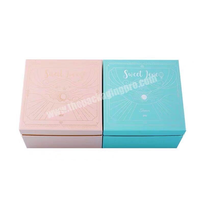 High quality hat box packaging boxes of base and lid cover gift boxes with gold foil stamping