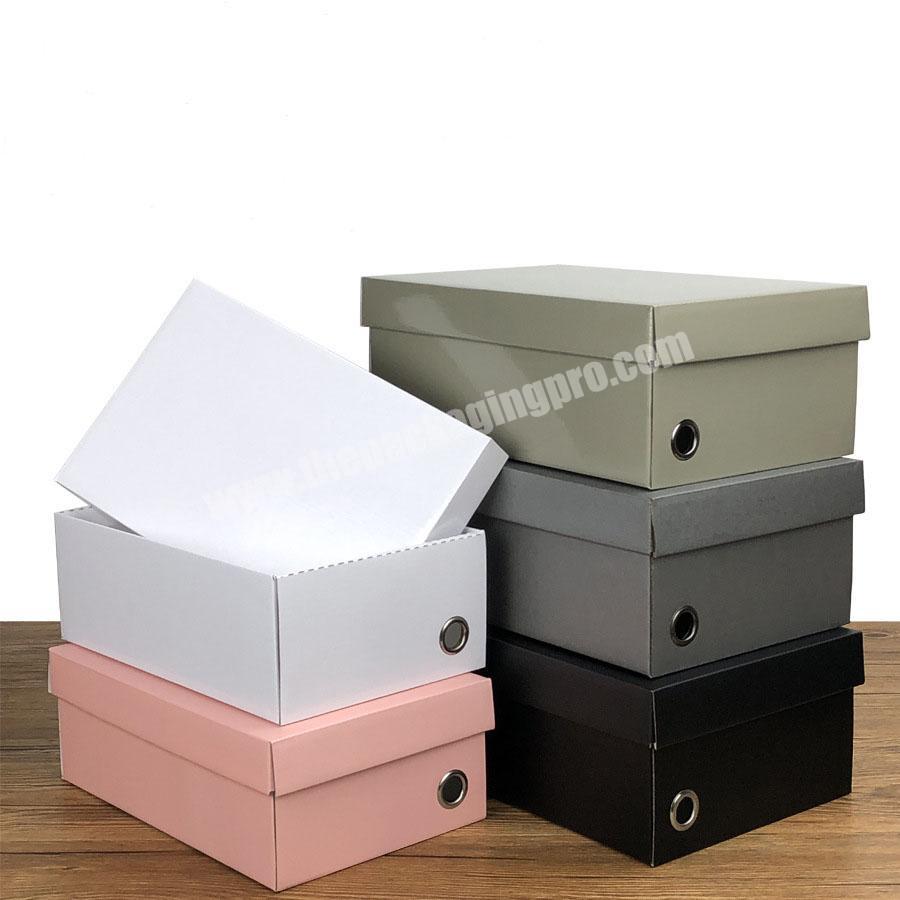 custom High quality luxury custom packaging shoe box Customized Printed Foldable Shoe Paper Box 