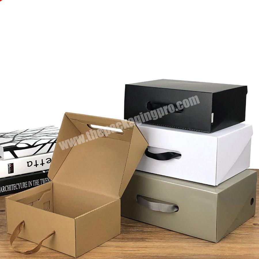 High quality luxury custom packaging shoe box Customized Printed Foldable Shoe Paper Box wholesaler