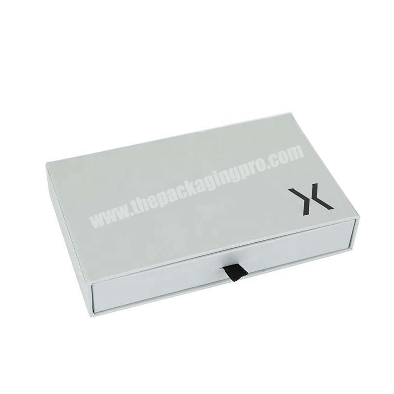 High quality rigid 1200g cardboard box sliding box packing drawer box custom